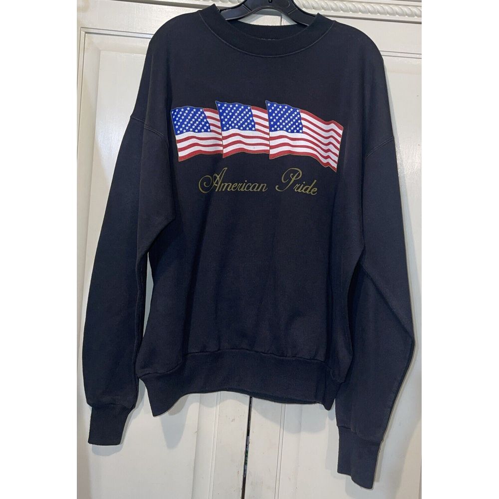 Hanes American‎ Pride Men 42-44 XL VTG 90's Pullover Crewneck Sweatshirt